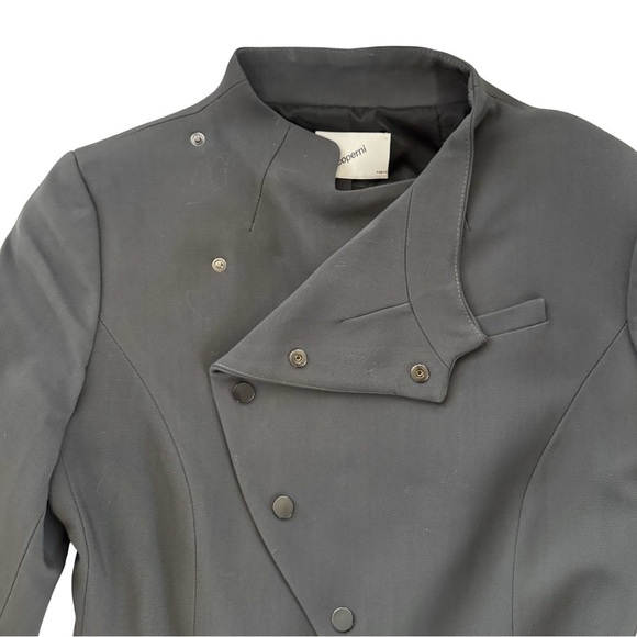 Coperni Charcoal Women's Asymmetrical Fitted Blazer - Picture 5 of 12